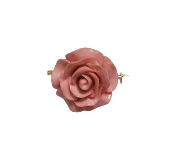 バラ フラメンコ シージョ留め ピンク ブローチ 発表会 オレンジ